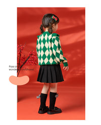 Load image into Gallery viewer, Baby Kid Girls Fruit Checked Crochet Cardigan Wholesale 221202629
