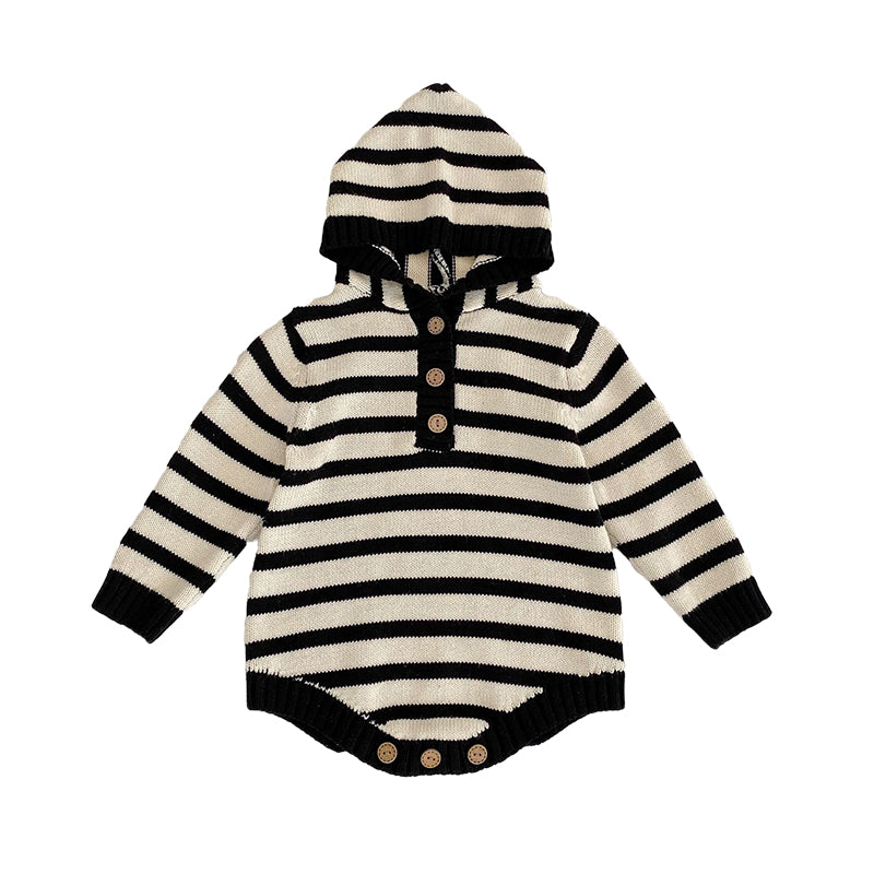 Baby Unisex Striped Crochet Rompers Wholesale 221202632