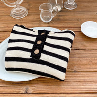 Load image into Gallery viewer, Baby Unisex Striped Crochet Rompers Wholesale 221202632
