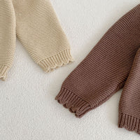 Load image into Gallery viewer, Baby Unisex Solid Color Crochet Cardigan Wholesale 221202634
