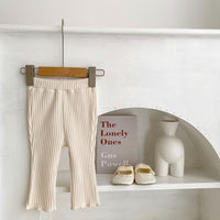 Load image into Gallery viewer, 2 Pieces Set Baby Kid Girls Solid Color Muslin&amp;Ribbed Tops And Pants Wholesale 221202637
