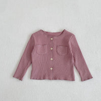 Load image into Gallery viewer, 2 Pieces Set Baby Kid Girls Solid Color Muslin&amp;Ribbed Tops And Pants Wholesale 221202637
