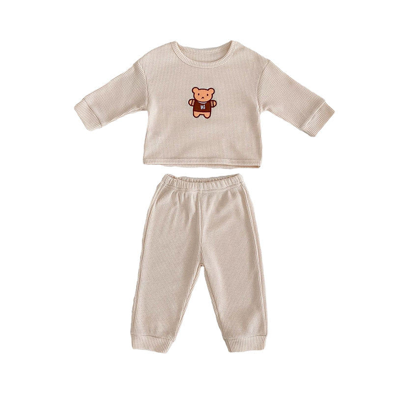 2 Pieces Set Baby Unisex Cartoon Tops And Solid Color Pants Wholesale 221202641