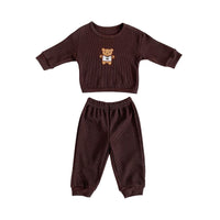 Load image into Gallery viewer, 2 Pieces Set Baby Unisex Cartoon Tops And Solid Color Pants Wholesale 221202641
