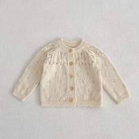 Load image into Gallery viewer, Baby Girls Solid Color Crochet Cardigan Wholesale 221202658
