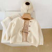 Load image into Gallery viewer, Baby Kid Unisex Solid Color Crochet Cardigan Wholesale 221202659
