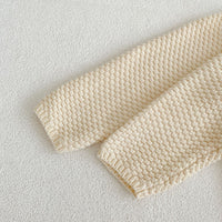 Load image into Gallery viewer, Baby Kid Unisex Solid Color Crochet Cardigan Wholesale 221202659
