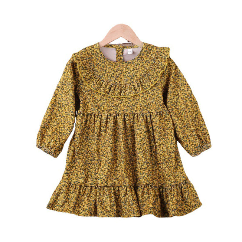Baby Kid Girls Flower Print Dresses Wholesale 22120266