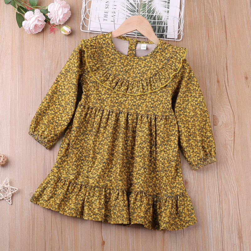 Baby Kid Girls Flower Print Dresses Wholesale 22120266