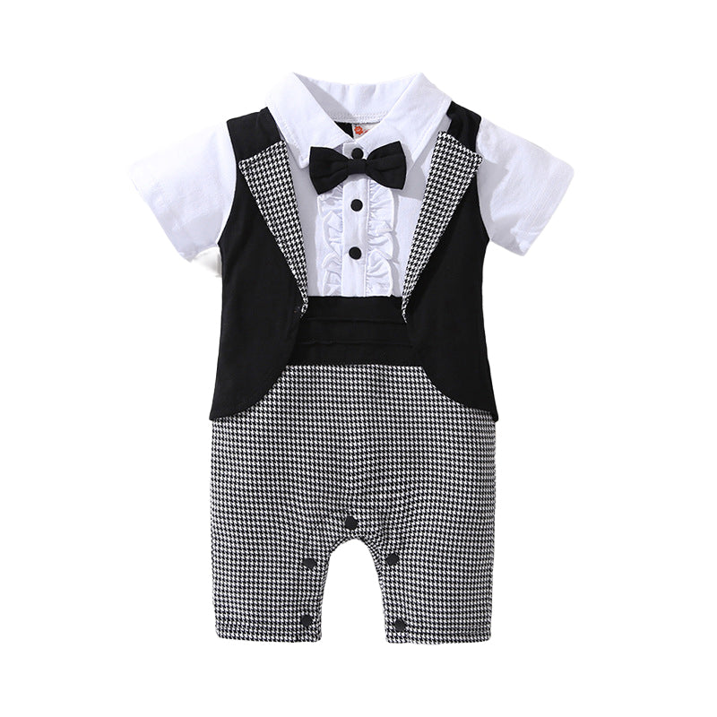 Baby Boys Checked Jumpsuits Wholesale 22120601