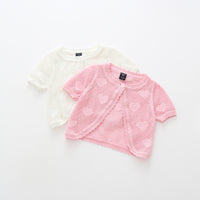 Load image into Gallery viewer, Baby Kid Girls Love heart Embroidered Cardigan Wholesale 22120610
