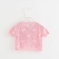 Load image into Gallery viewer, Baby Kid Girls Love heart Embroidered Cardigan Wholesale 22120610
