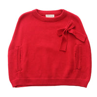 Load image into Gallery viewer, Baby Kid Girls Solid Color Bow Crochet Tops Wholesale 221206107
