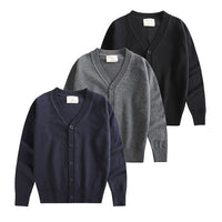 Load image into Gallery viewer, Kid Big Kid Boys Solid Color Crochet Cardigan Wholesale 221206109
