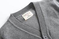 Load image into Gallery viewer, Kid Big Kid Boys Solid Color Crochet Cardigan Wholesale 221206109
