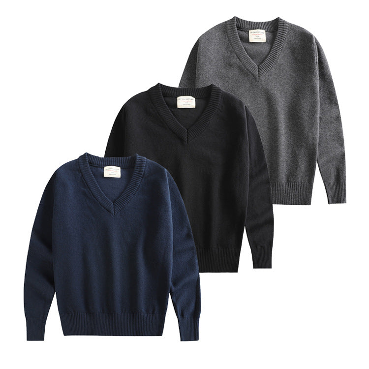 Kid Big Kid Unisex Solid Color Sweaters Knitwear Wholesale 221206111