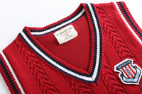 Load image into Gallery viewer, Kid Big Kid Unisex Solid Color Striped Vests Waistcoats Knitwear Wholesale 221206115
