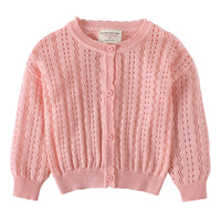 Load image into Gallery viewer, Baby Kid Girls Solid Color Cardigan Knitwear Wholesale 221206116
