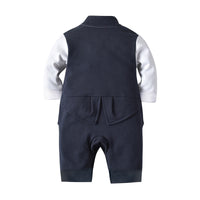 Load image into Gallery viewer, Baby Boys Color-blocking Bow Birthday Party Jumpsuits Wholesale 221206118
