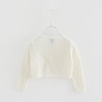 Load image into Gallery viewer, Kid Girls Solid Color Crochet Cardigan Wholesale 221206124
