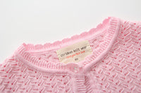 Load image into Gallery viewer, Kid Girls Solid Color Crochet Cardigan Wholesale 221206124
