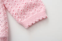 Load image into Gallery viewer, Kid Girls Solid Color Crochet Cardigan Wholesale 221206124
