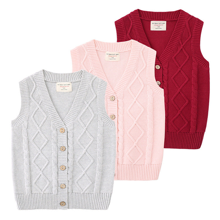 Kid Unisex Solid Color Vests Waistcoats Wholesale 221206164