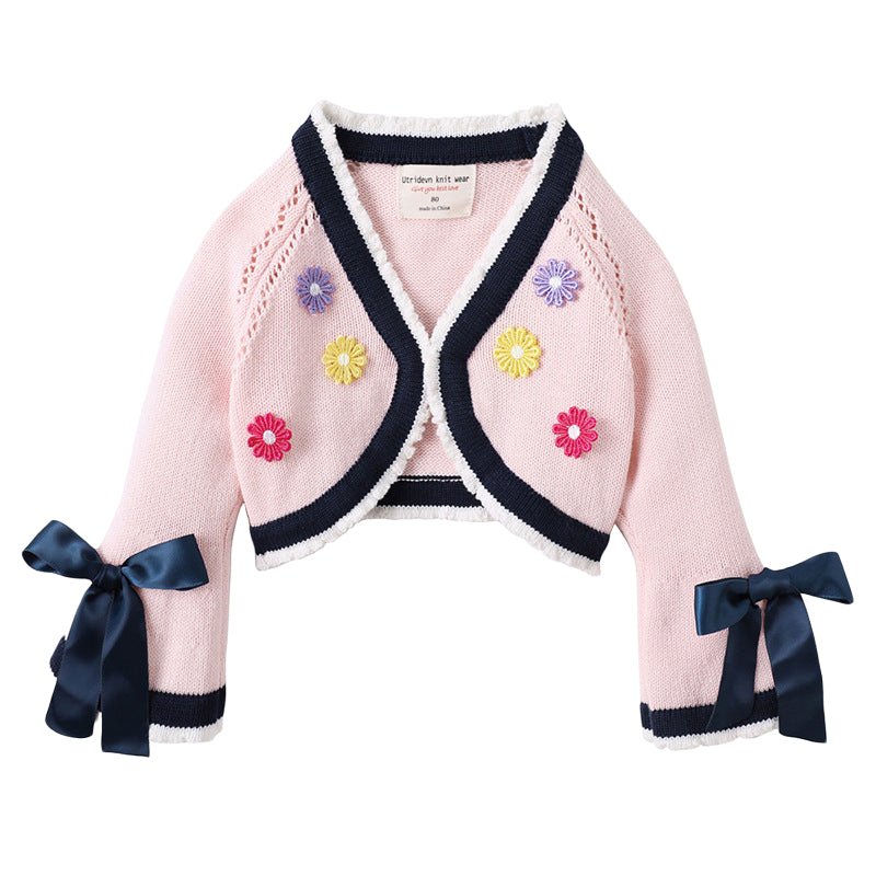Baby Kid Girls Flower Cardigan Wholesale 221206167