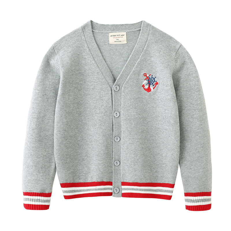 Kid Big Kid Unisex Embroidered Cardigan Knitwear Wholesale 221206168