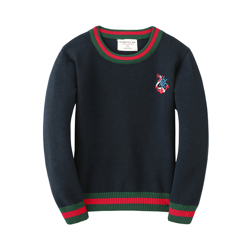 Kid Big Kid Boys Embroidered Sweaters Wholesale 221206169