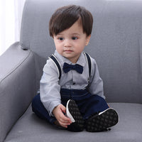Load image into Gallery viewer, Baby Boys Checked Bow Jumpsuits Wholesale 22120618
