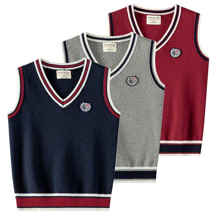 Kid Big Kid Unisex Crochet Embroidered Vests Waistcoats Knitwear Wholesale 221206182