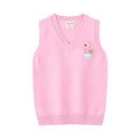 Load image into Gallery viewer, Kid Big Kid Girls Flower Crochet Vests Waistcoats Knitwear Wholesale 221206183
