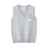 Load image into Gallery viewer, Kid Big Kid Girls Flower Crochet Vests Waistcoats Knitwear Wholesale 221206183
