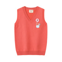 Load image into Gallery viewer, Kid Big Kid Girls Flower Crochet Vests Waistcoats Knitwear Wholesale 221206183

