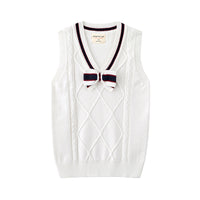 Load image into Gallery viewer, Kid Big Kid Unisex Bow Crochet Vests Waistcoats Knitwear Wholesale 221206184
