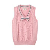 Load image into Gallery viewer, Kid Big Kid Unisex Bow Crochet Vests Waistcoats Knitwear Wholesale 221206184
