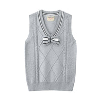 Load image into Gallery viewer, Kid Big Kid Unisex Bow Crochet Vests Waistcoats Knitwear Wholesale 221206184
