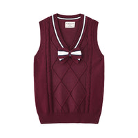 Load image into Gallery viewer, Kid Big Kid Unisex Bow Crochet Vests Waistcoats Knitwear Wholesale 221206184

