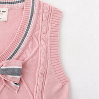 Load image into Gallery viewer, Kid Big Kid Unisex Bow Crochet Vests Waistcoats Knitwear Wholesale 221206184
