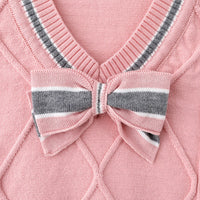 Load image into Gallery viewer, Kid Big Kid Unisex Bow Crochet Vests Waistcoats Knitwear Wholesale 221206184
