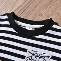 Load image into Gallery viewer, 2 Pieces Set Baby Boys Striped Cartoon Tops And Solid Color Pants Wholesale 221206189
