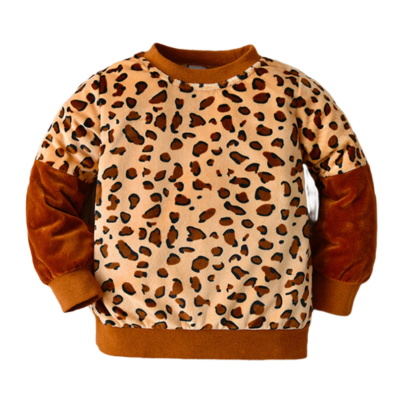 Baby Unisex Leopard print Hoodies Swearshirts Wholesale 221206192