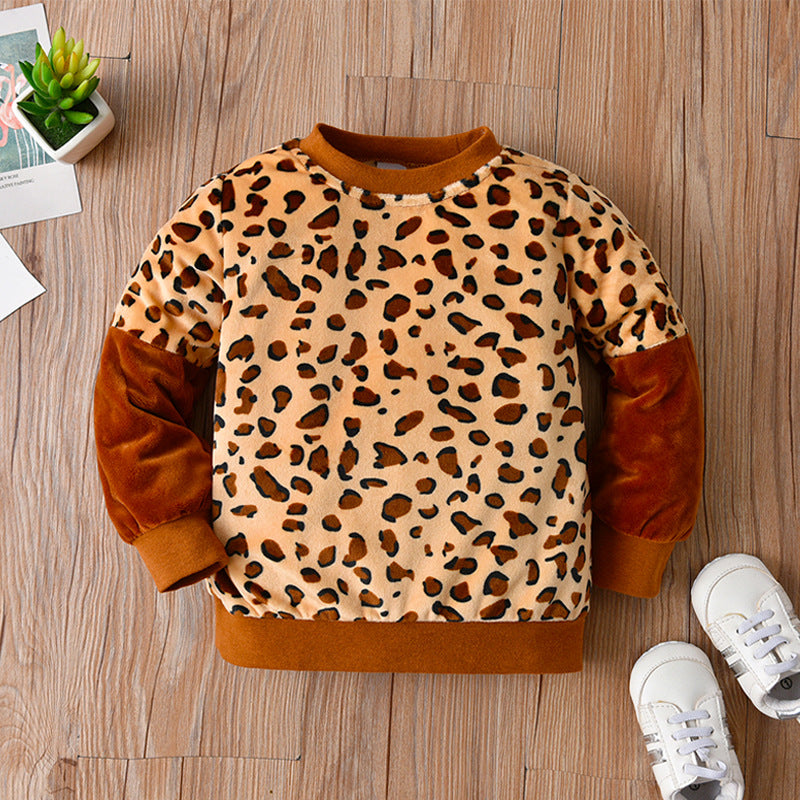 Baby Unisex Leopard print Hoodies Swearshirts Wholesale 221206192