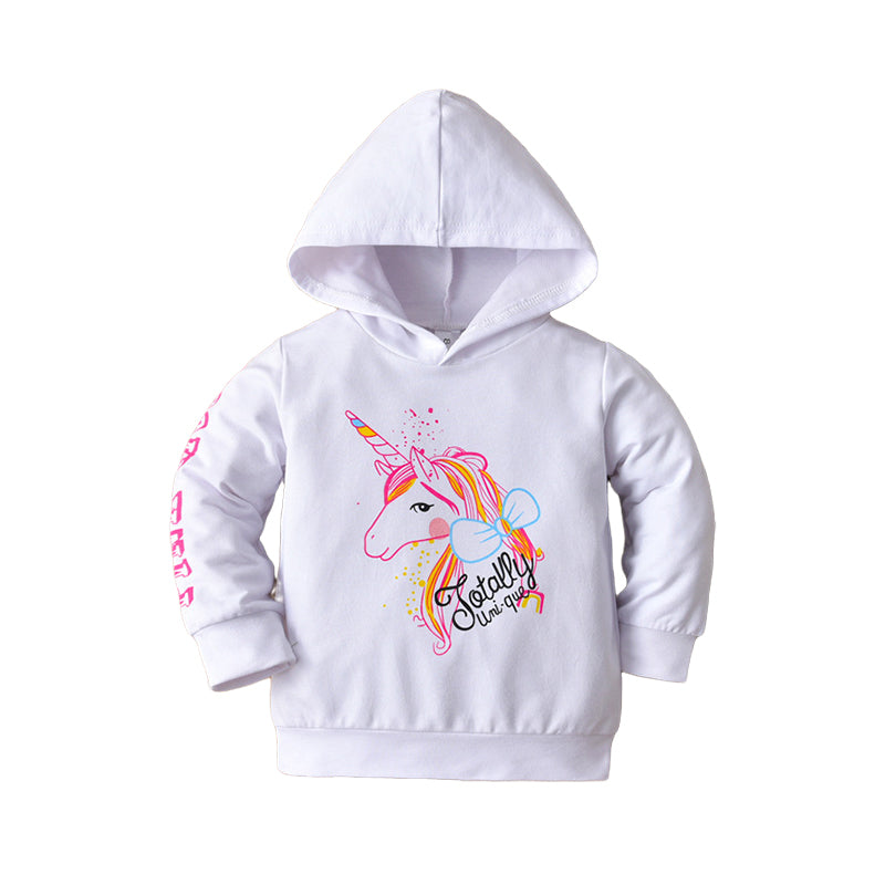 Baby Girls Letters Unicorn Print Hoodies Swearshirts Wholesale 221206195