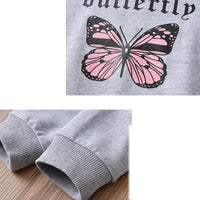 Load image into Gallery viewer, Baby Girls Letters Butterfly Print Hoodies Swearshirts Wholesale 221206196
