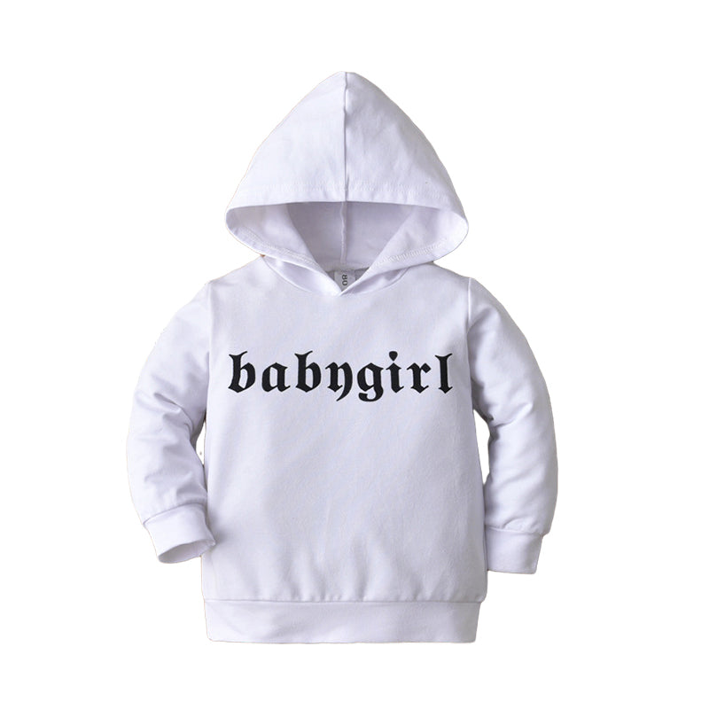 Baby Girls Letters Butterfly Printed Hoodies Swearshirts Wholesale 221206199