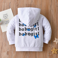 Load image into Gallery viewer, Baby Girls Letters Butterfly Printed Hoodies Swearshirts Wholesale 221206199
