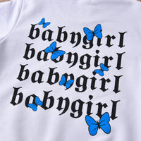 Load image into Gallery viewer, Baby Girls Letters Butterfly Printed Hoodies Swearshirts Wholesale 221206199
