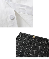 Load image into Gallery viewer, 3 Pieces Set Baby Kid Boys Dressy Solid Color Bow Shirts Checked Vests Waistcoats And Trousers Suits Wholesale 221206211
